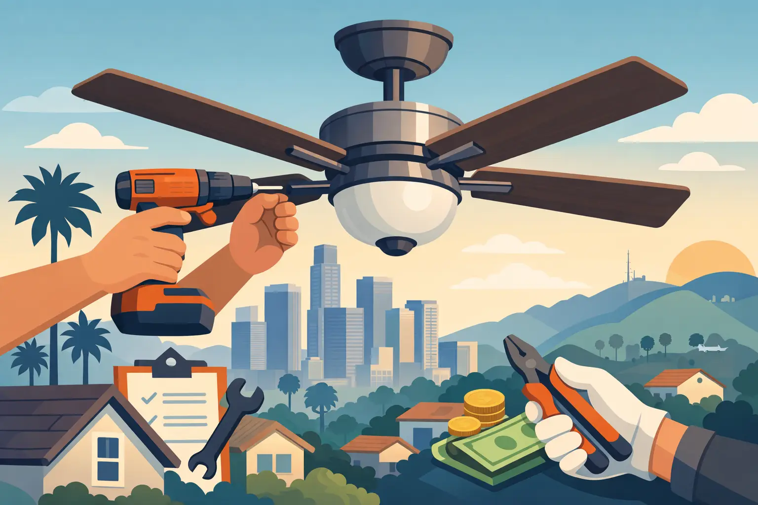 Ceiling Fan Installation Cost in Los Angeles